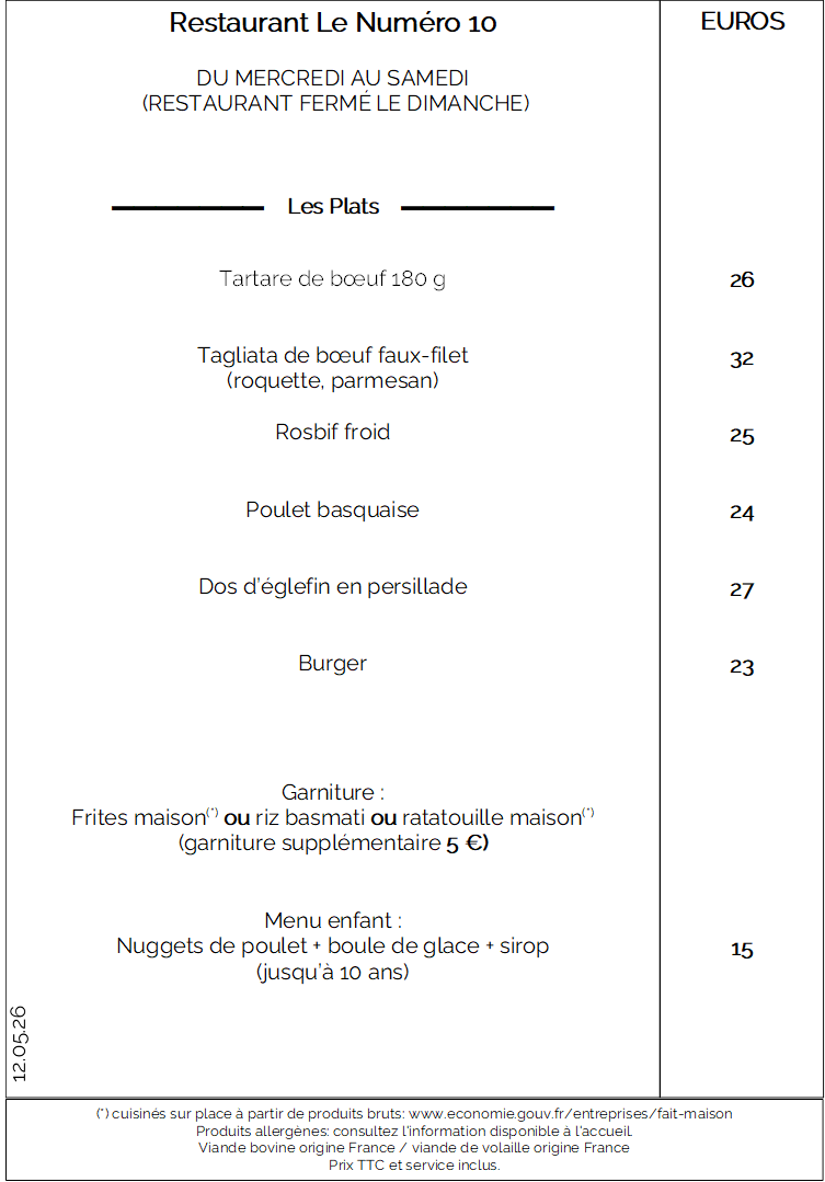 Les plats