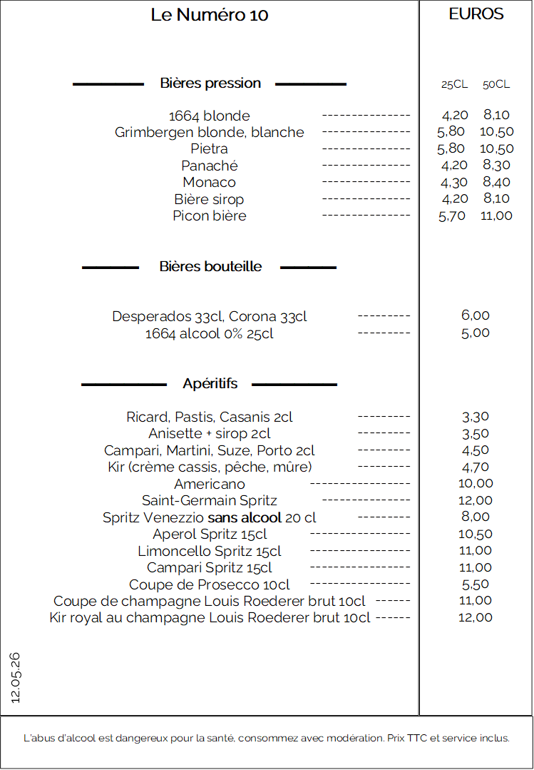 Bières et apéritifs